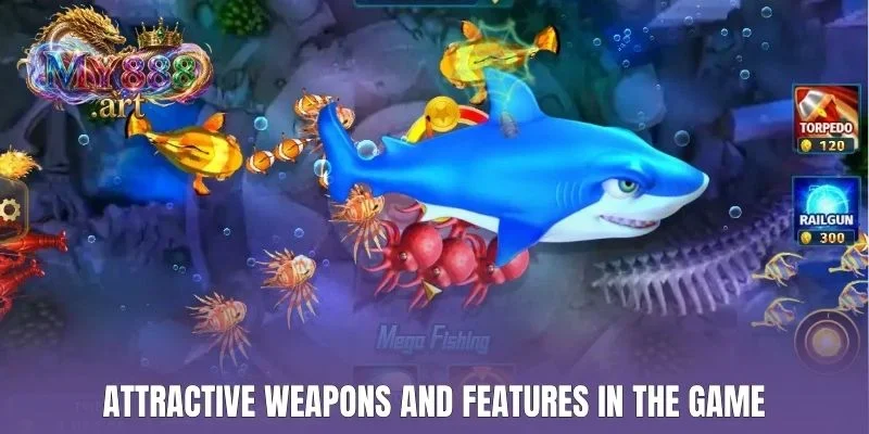 Attractive weapons and features in the game