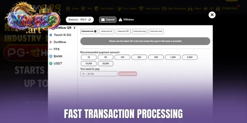 Fast transaction processing