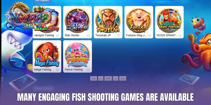 Many engaging fish shooting games are available