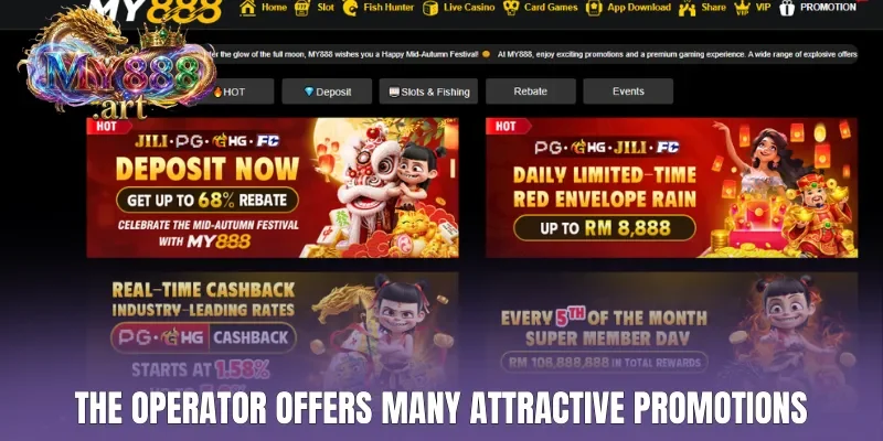 The operator offers many attractive promotions